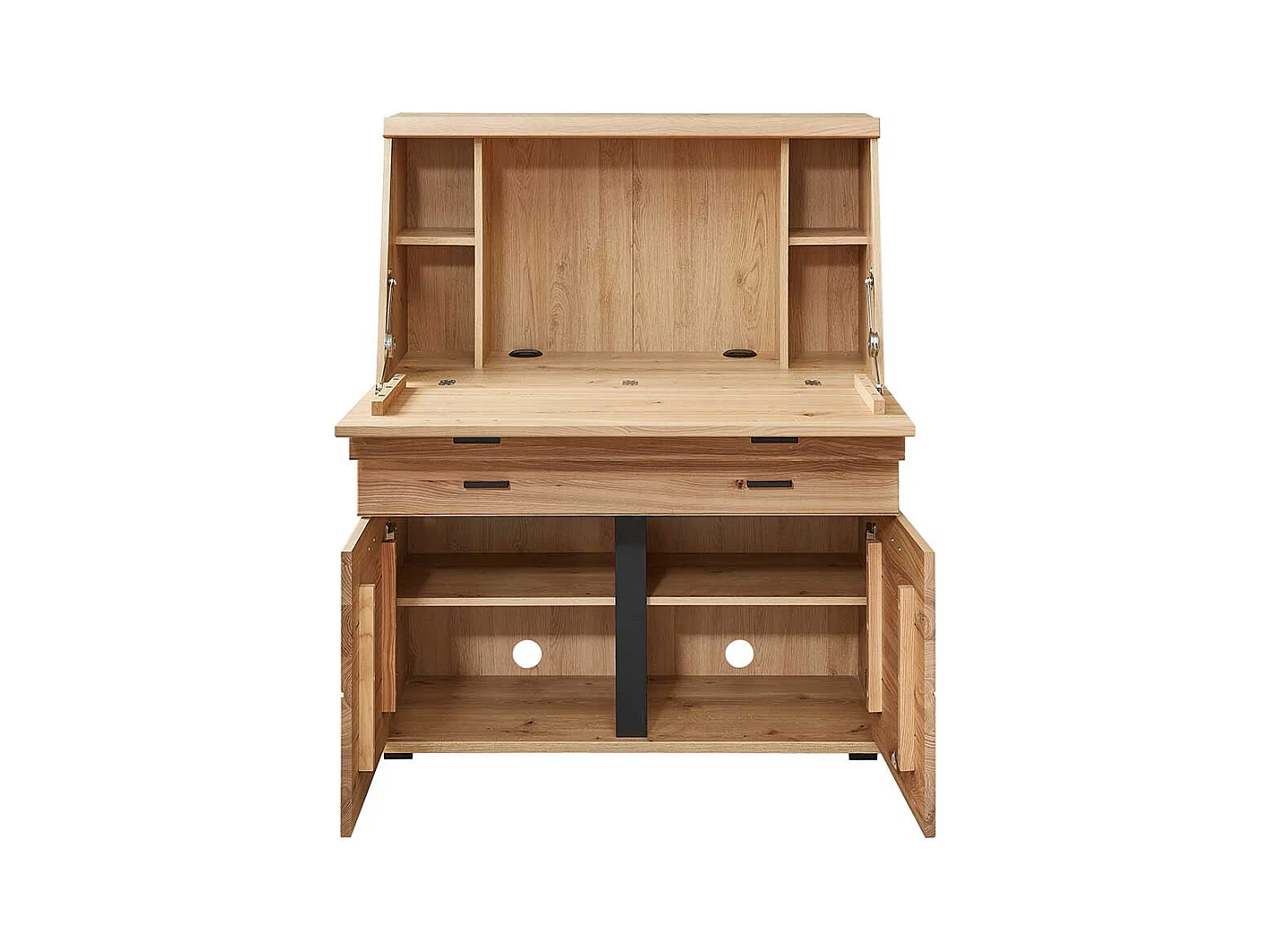 Schreibsekretär in Wildeichefarben Schreibklappe