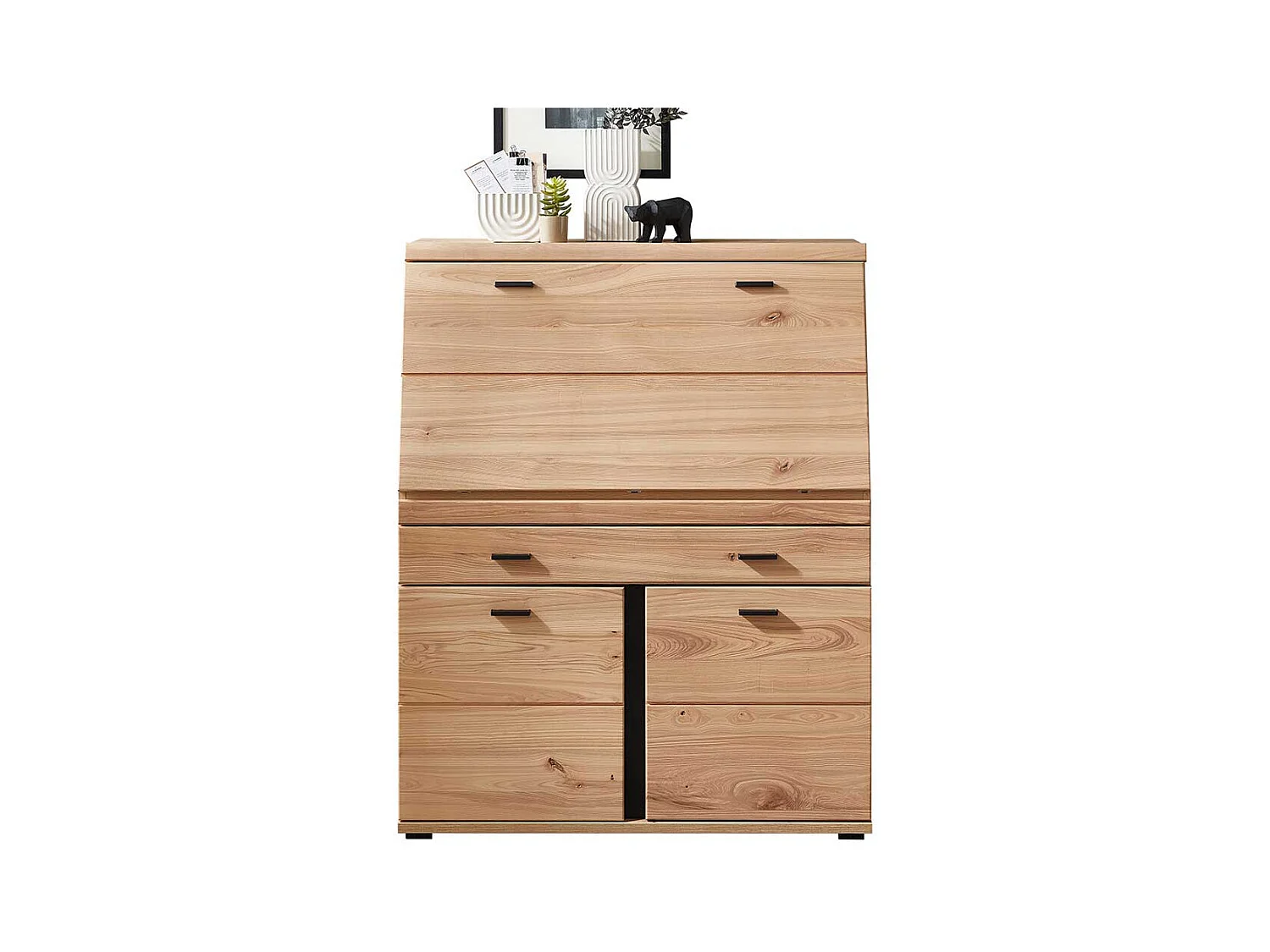 Schreibsekretär in Wildeichefarben Schreibklappe