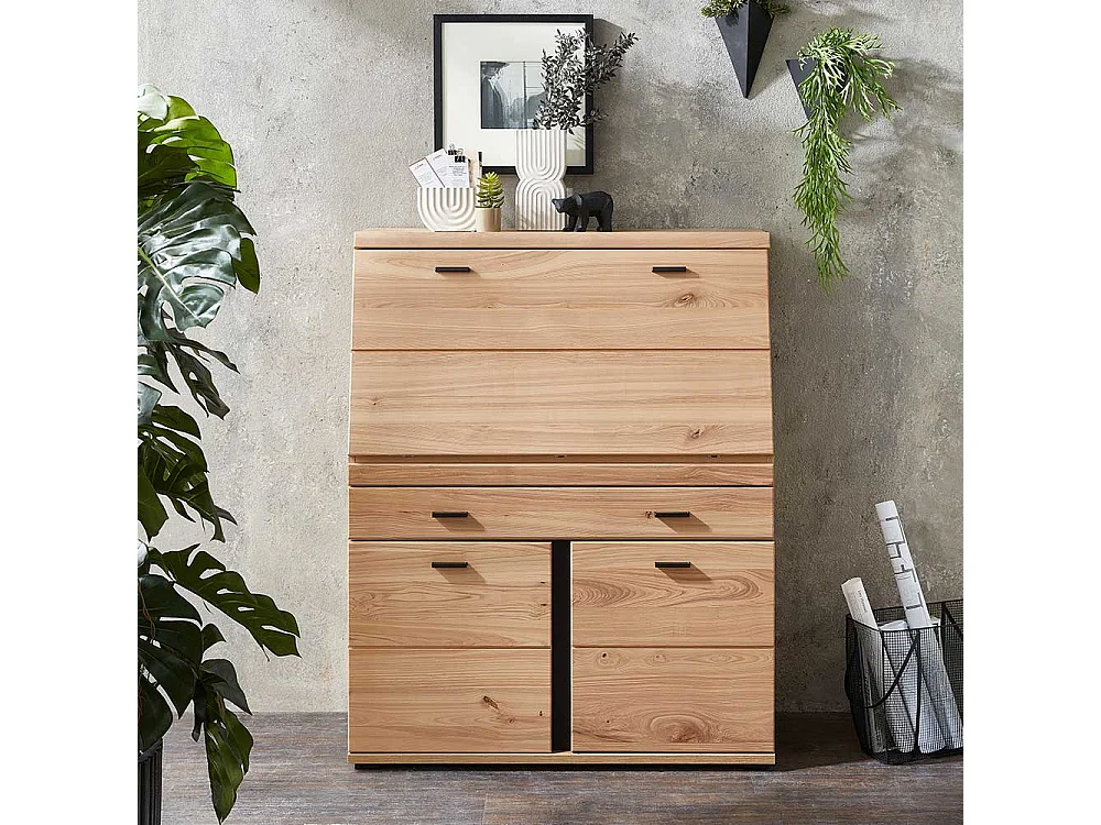 Schreibsekretär in Wildeichefarben Schreibklappe