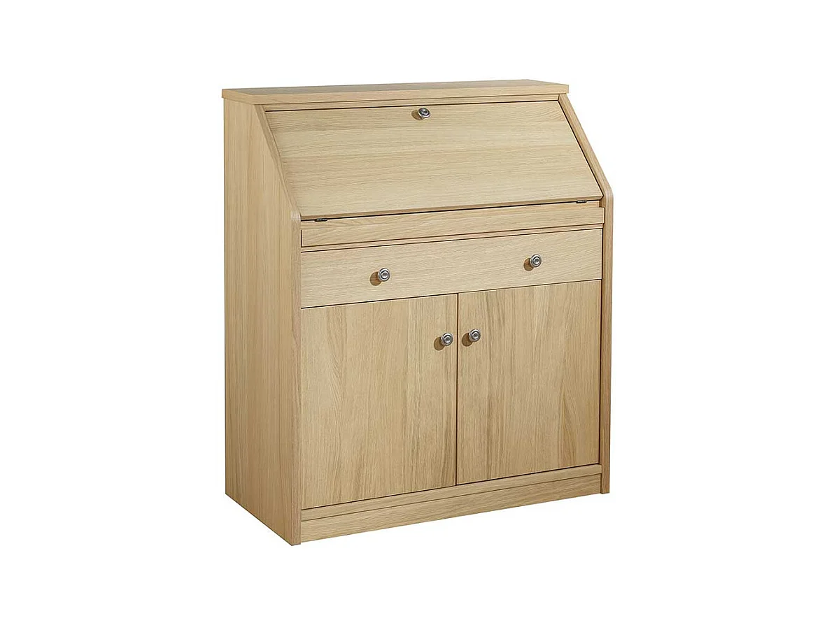 Schranksekretär mit Eiche furniert 2-türig