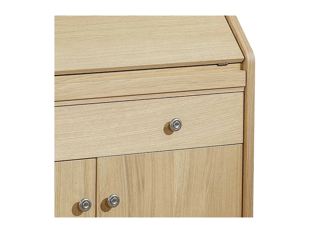 Schranksekretär mit Eiche furniert 2-türig