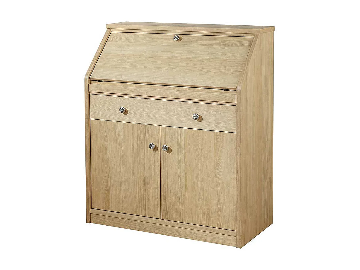 Schranksekretär mit Eiche furniert 2-türig