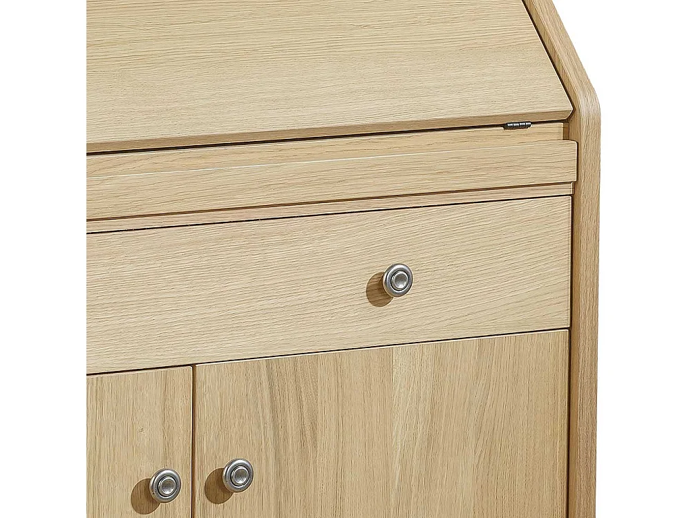 Schranksekretär mit Eiche furniert 2-türig