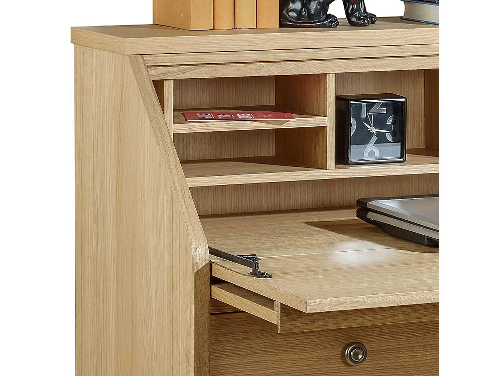 Schranksekretär mit Eiche furniert 2-türig