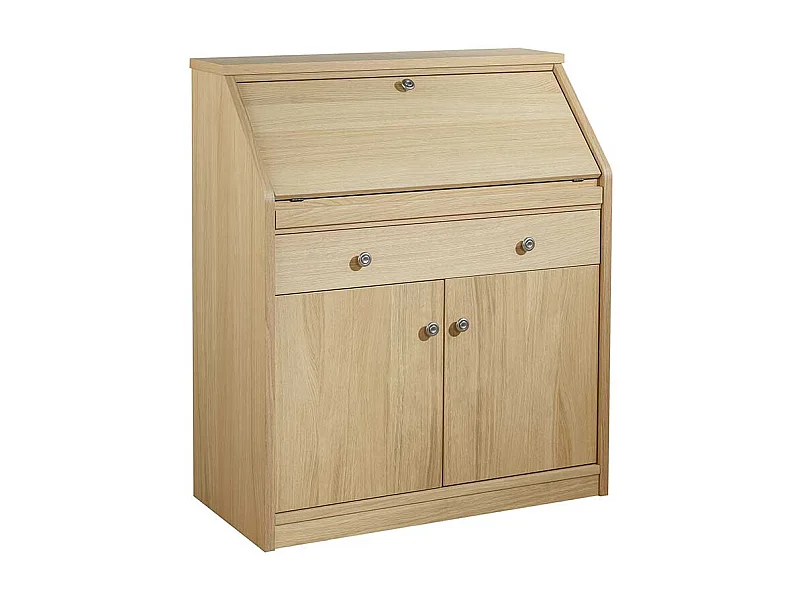 Schranksekretär mit Eiche furniert 2-türig