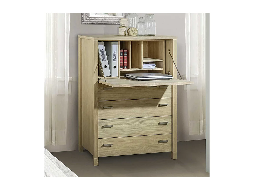 Sekretär in Eiche Bianco 85 cm breit