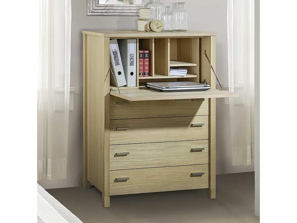 Sekretär in Eiche Bianco 85 cm breit