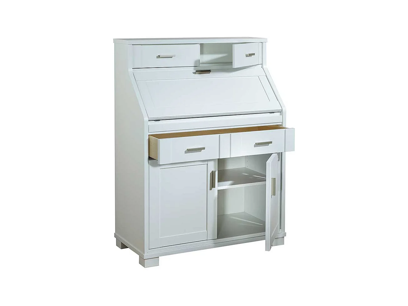 Computer Schrank in Weiß 85 cm breit