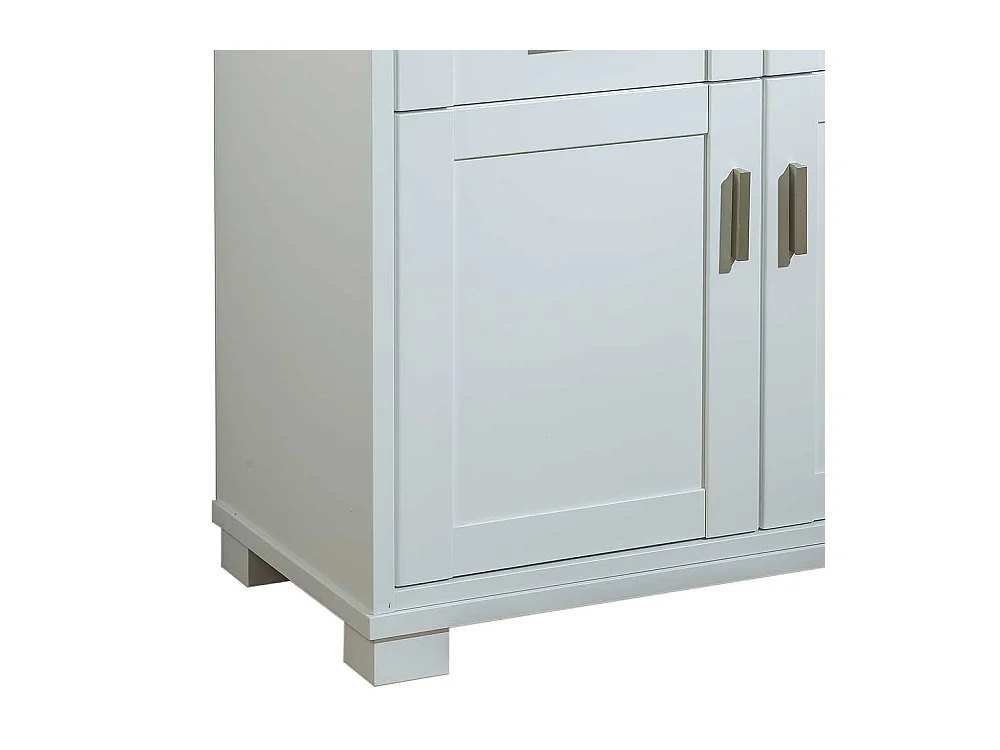 Computer Schrank in Weiß 85 cm breit