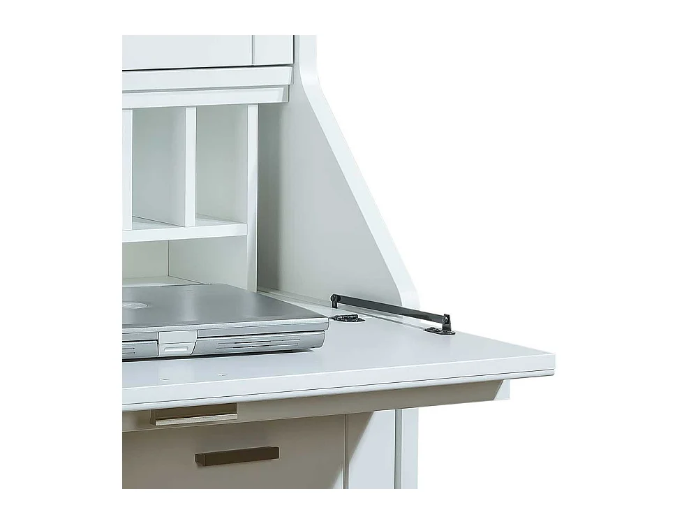 Computer Schrank in Weiß 85 cm breit