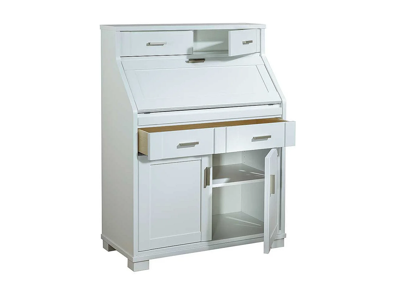 Computer Schrank in Weiß 85 cm breit