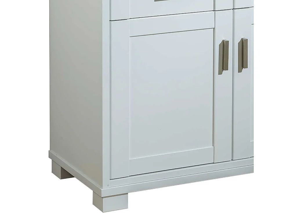 Computer Schrank in Weiß 85 cm breit