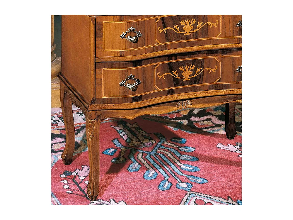 Barock Design Sekretär in Nussbaumfarben 75 cm