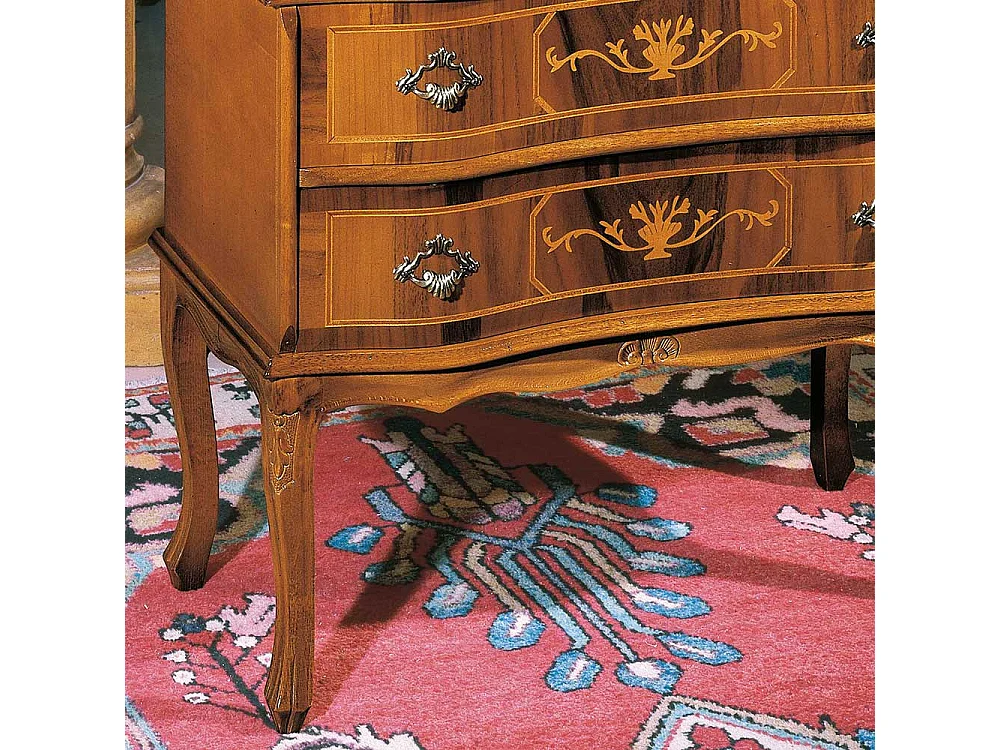 Barock Design Sekretär in Nussbaumfarben 75 cm