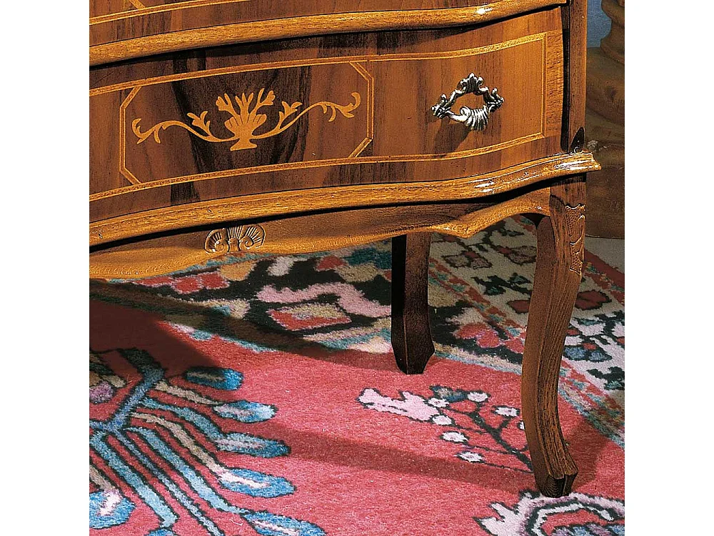 Barock Design Sekretär in Nussbaumfarben 75 cm