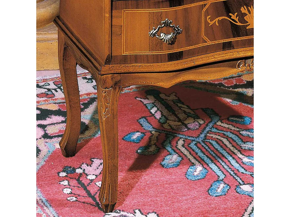 Barock Design Sekretär in Nussbaumfarben 75 cm