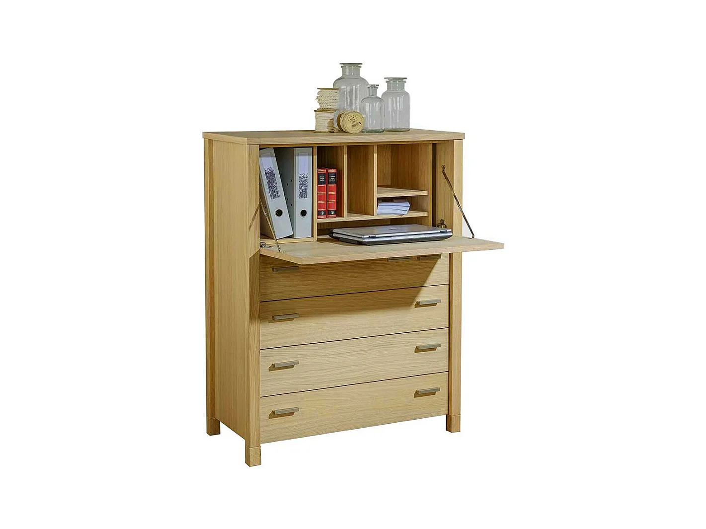 Schreibsekretär in Eichefarben 110 cm hoch