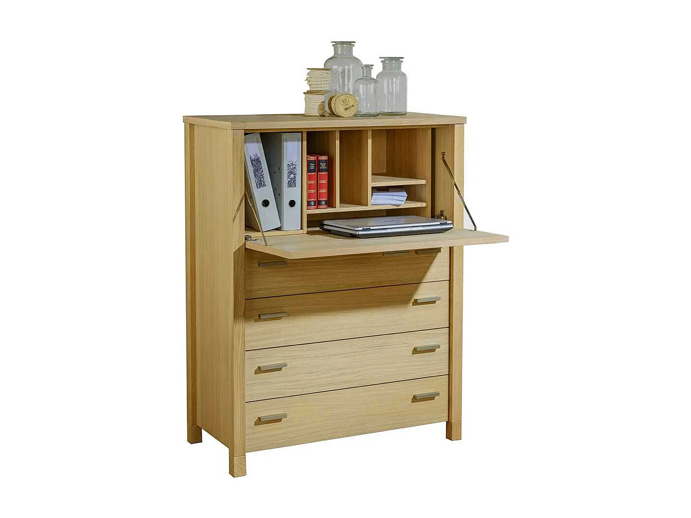 Schreibsekretär in Eichefarben 110 cm hoch