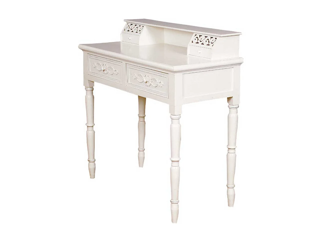 Sekretär im Shabby Chic Design mit gedrechselten Beinen