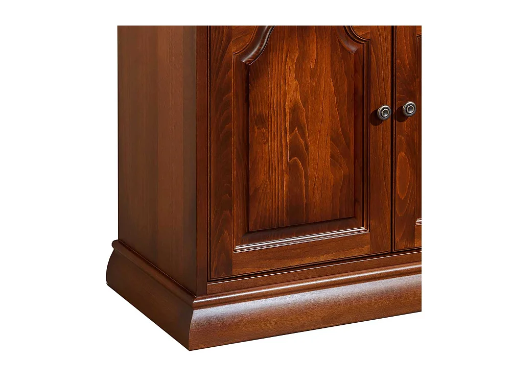 Sekretärschrank in Nussbaumfarben Buche Massivholz