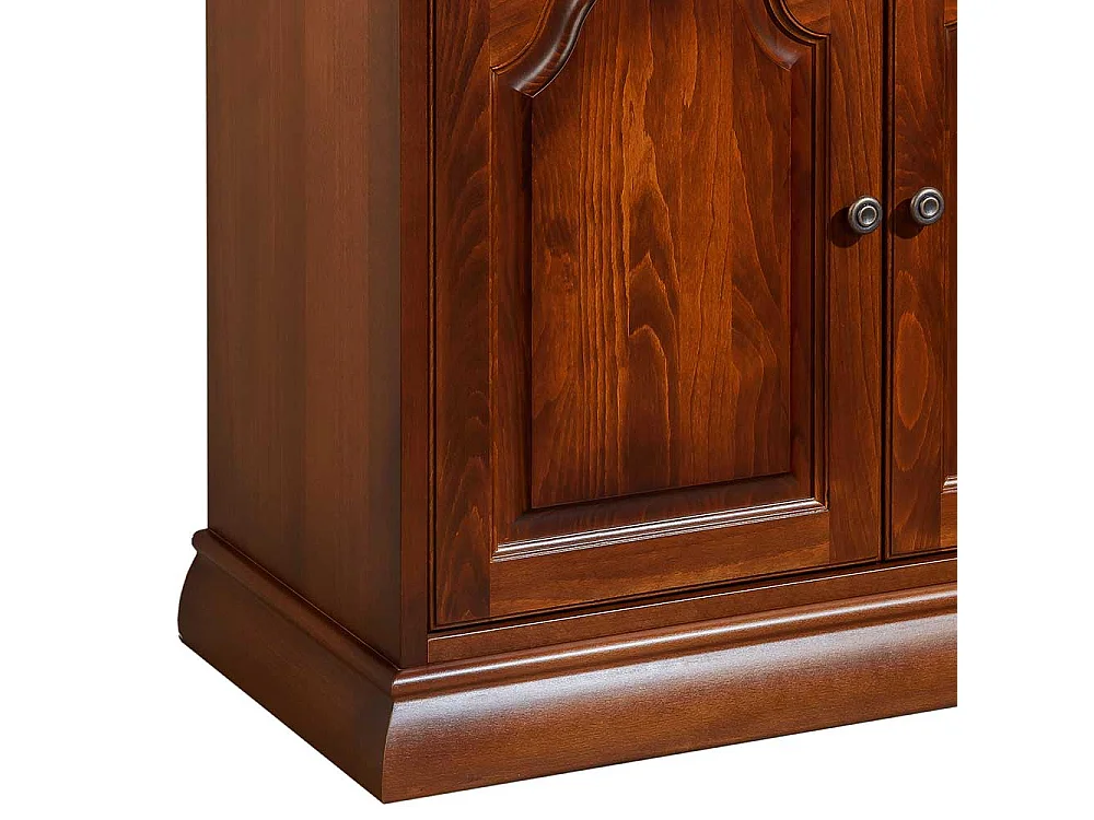 Sekretärschrank in Nussbaumfarben Buche Massivholz