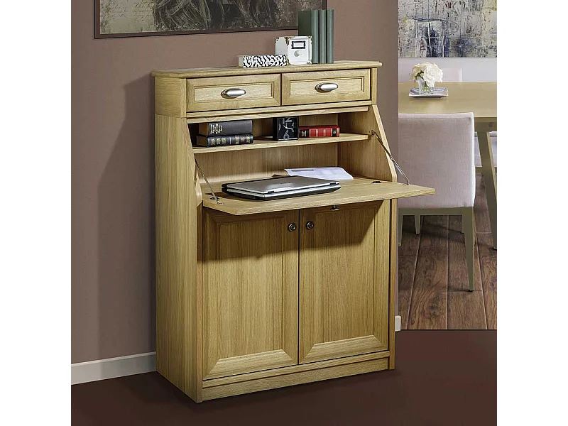 Schreibsekretär mit Eiche furniert klassischen Design