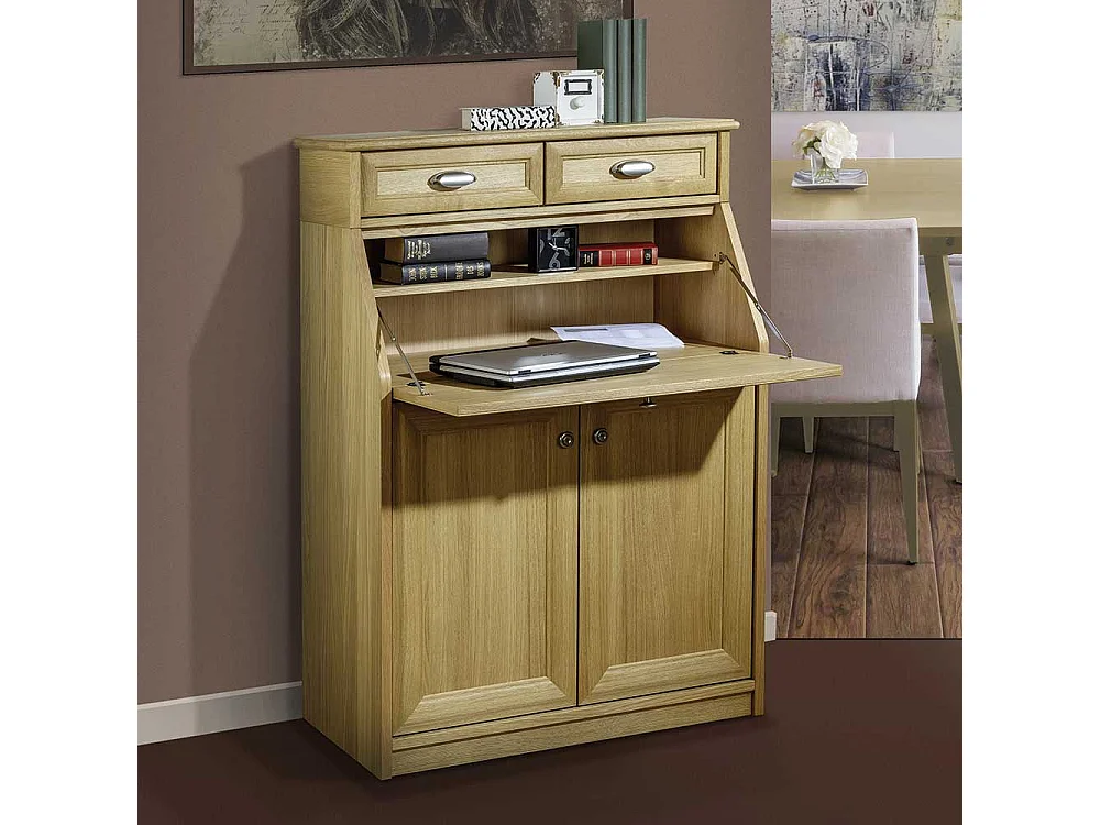 Schreibsekretär mit Eiche furniert klassischen Design