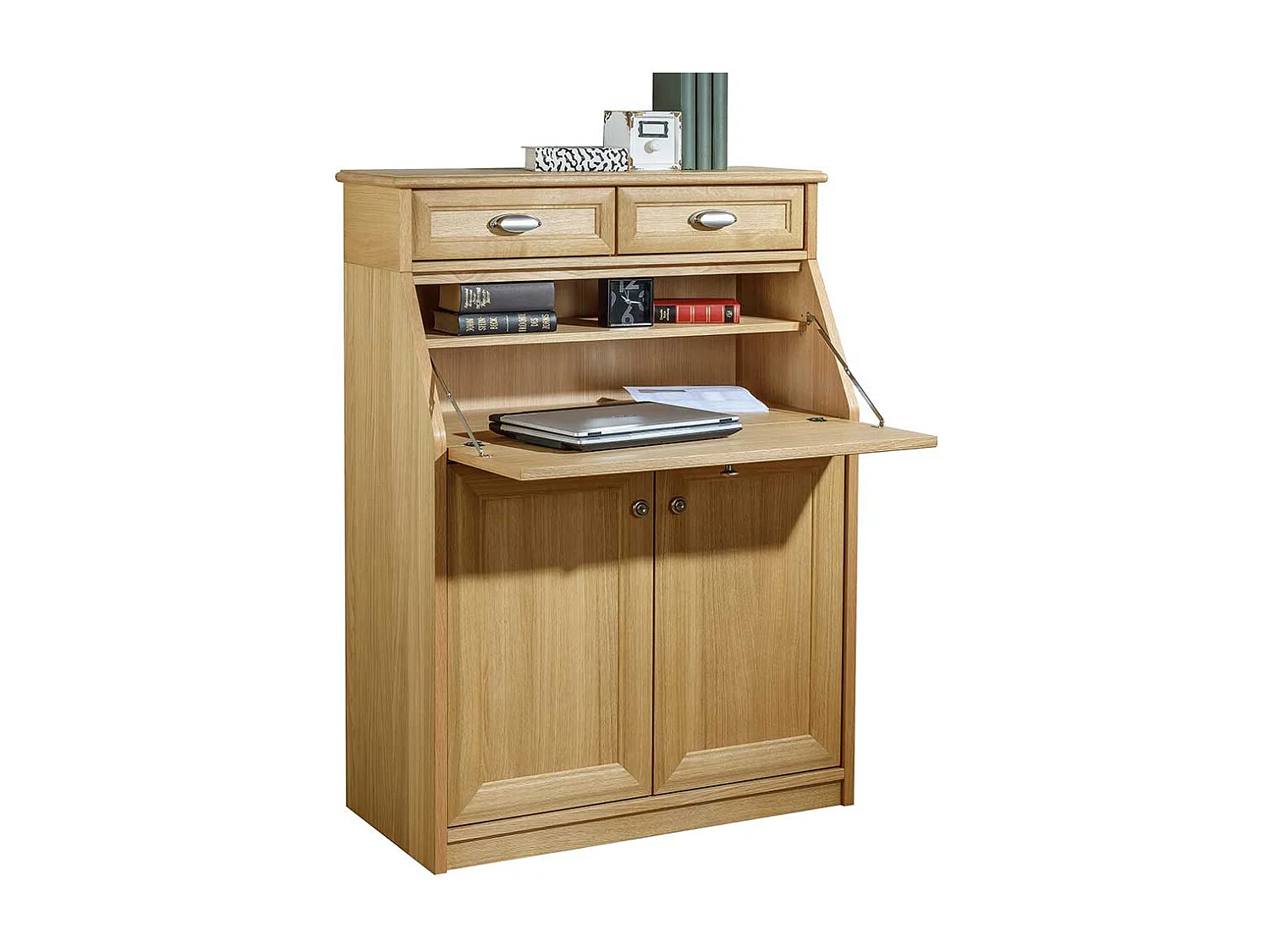 Schreibsekretär mit Eiche furniert klassischen Design