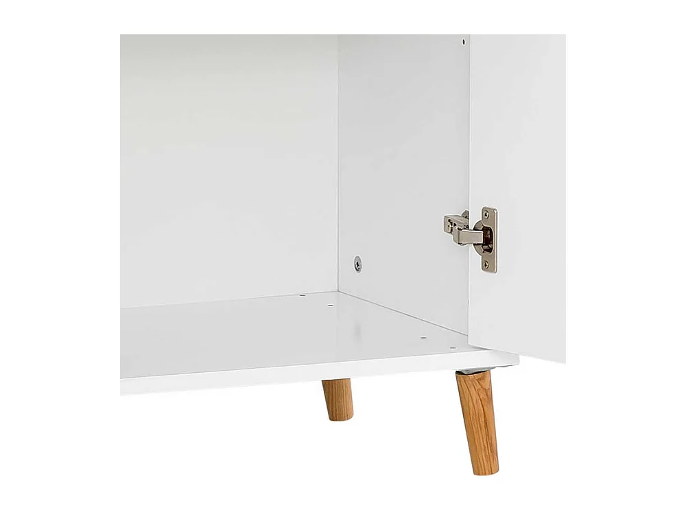 Sekretärschrank modern in Weiß und Eichefarben Made in Germany