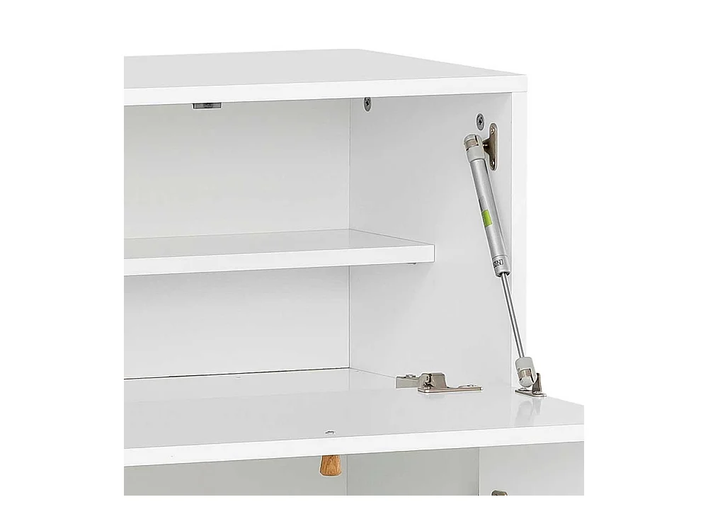 Sekretärschrank modern in Weiß und Eichefarben Made in Germany