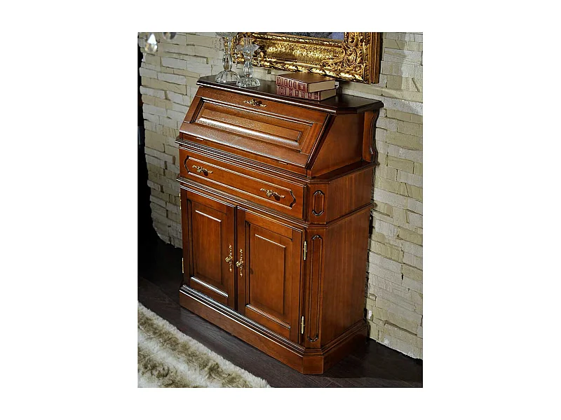 Schreibsekretär mit Schreibklappe mit Drehtüren