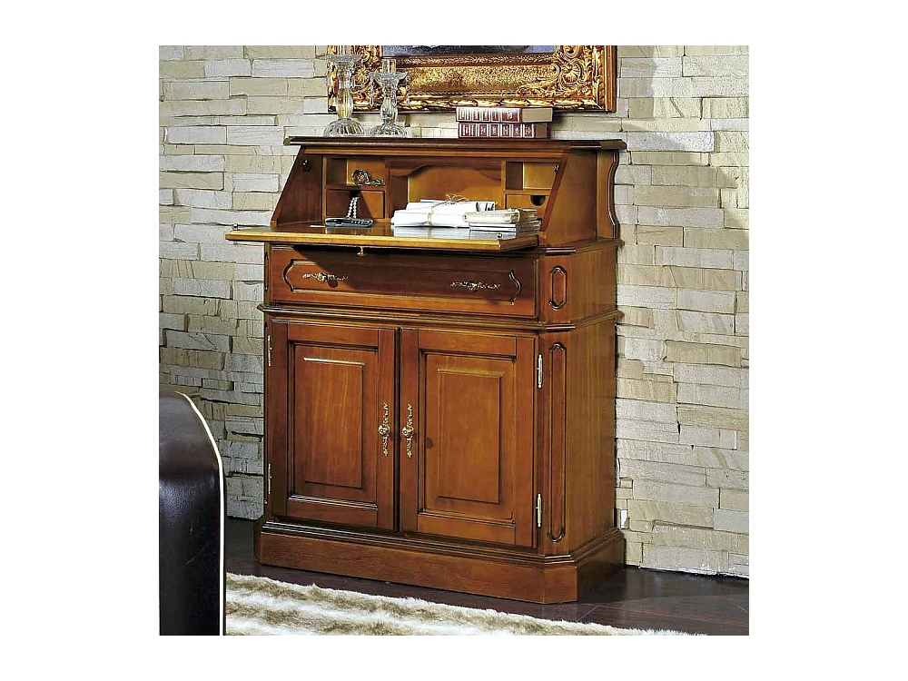 Schreibsekretär mit Schreibklappe mit Drehtüren