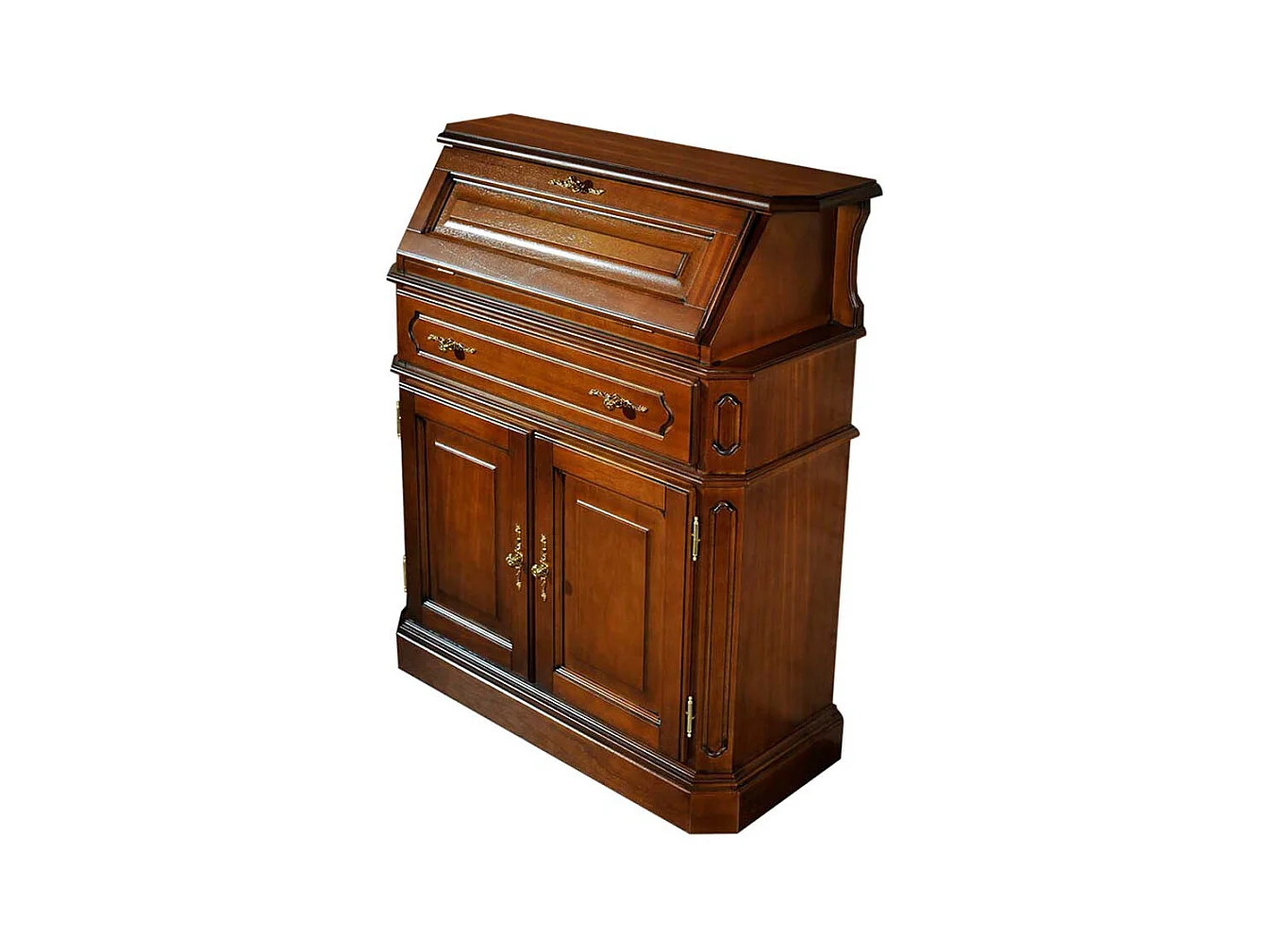 Schreibsekretär mit Schreibklappe mit Drehtüren