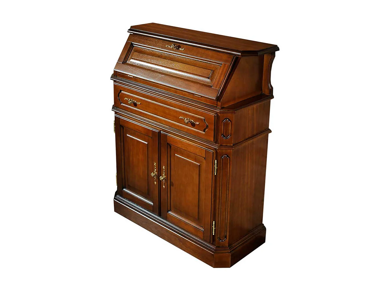 Schreibsekretär mit Schreibklappe mit Drehtüren