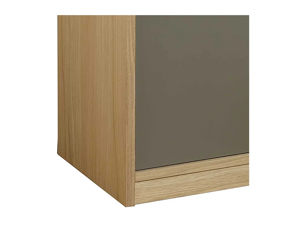 Schreibsekretär in Eichefarben und Beigegrau Made in Germany