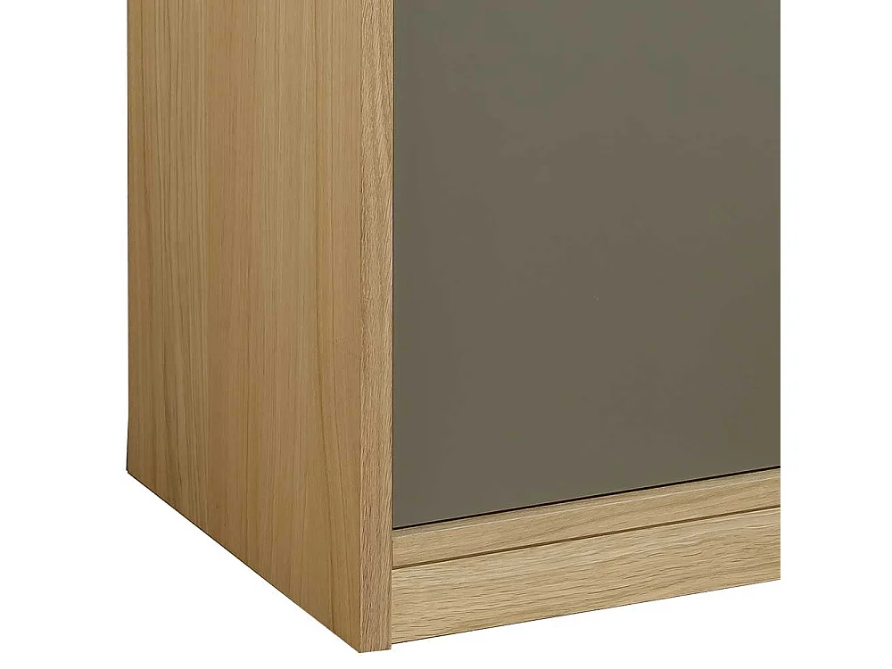 Schreibsekretär in Eichefarben und Beigegrau Made in Germany