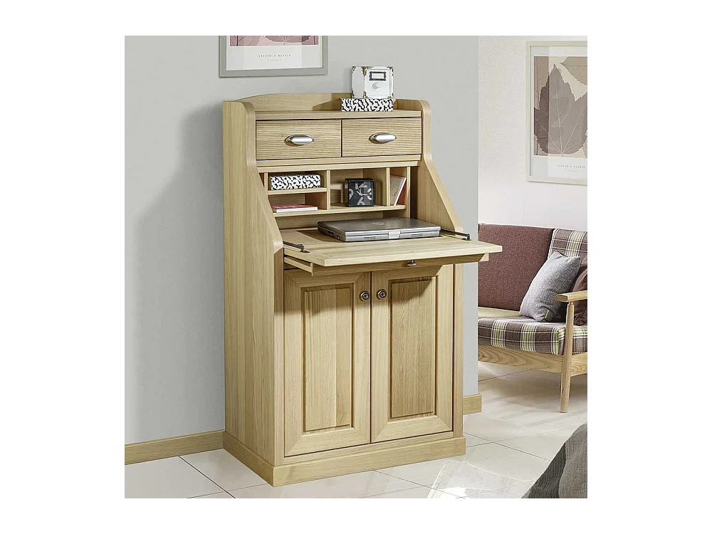 Schreibsekretär mit Eiche furniert Landhausstil
