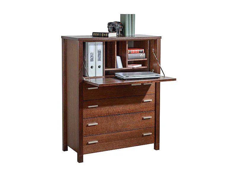 Schreibsekretär in Wengefarben vier Schubladen