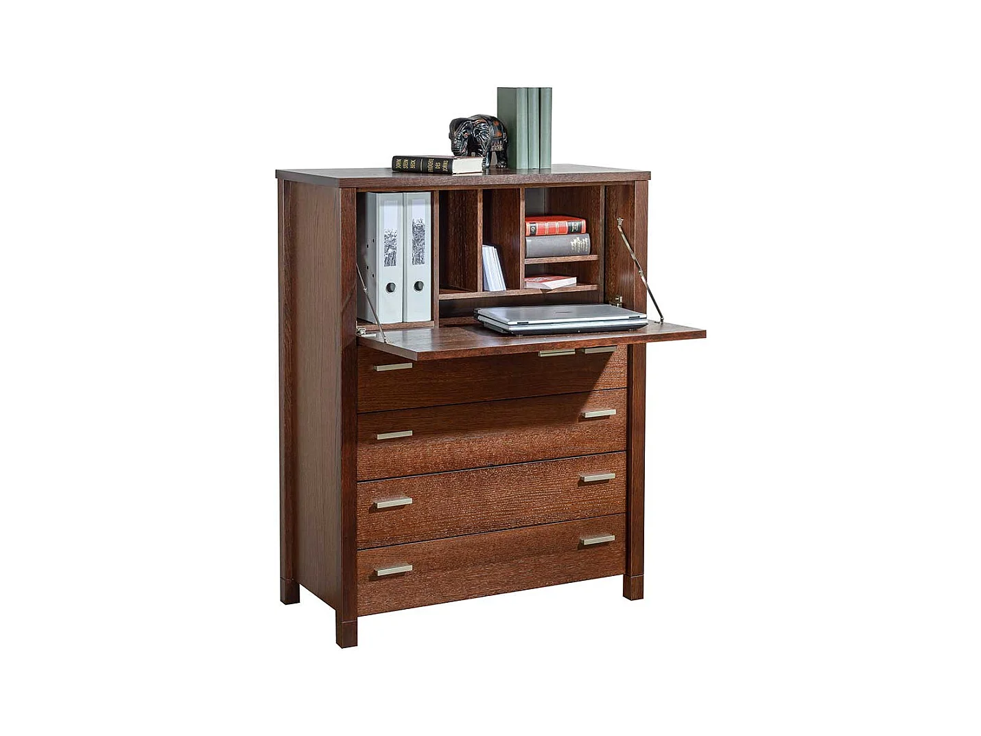 Schreibsekretär in Wengefarben vier Schubladen