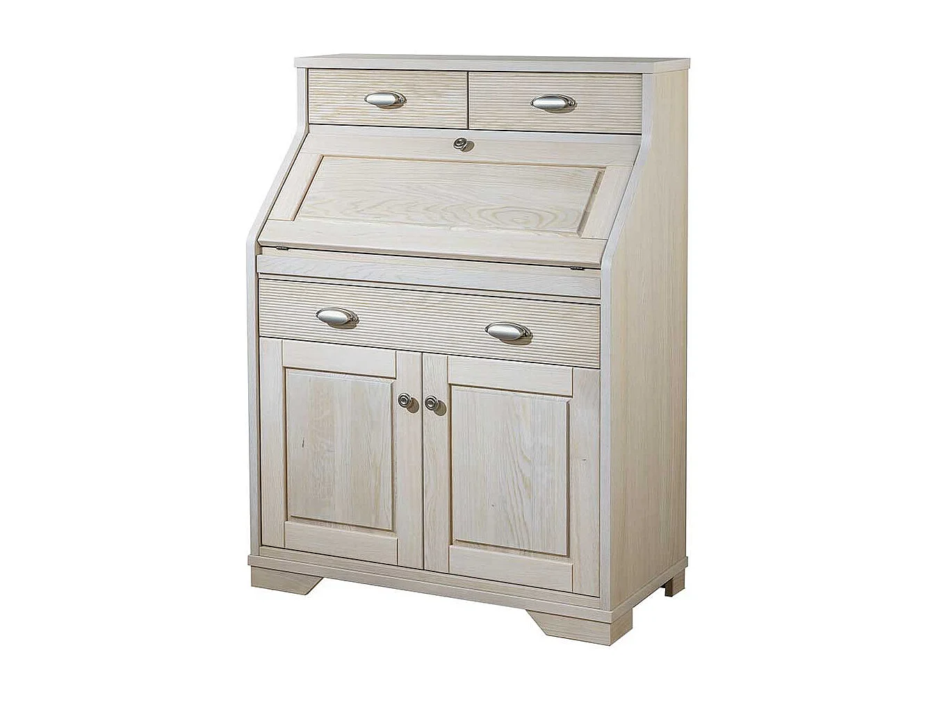 Schreibsekretär in Eiche White Wash Landhausstil