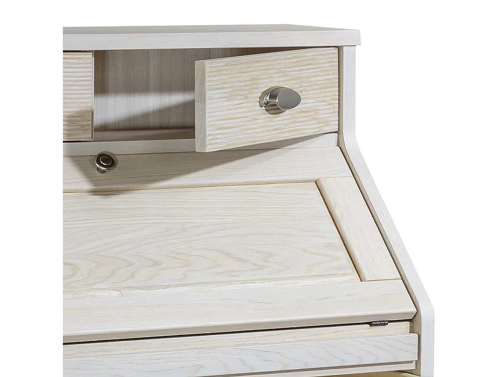 Schreibsekretär in Eiche White Wash Landhausstil