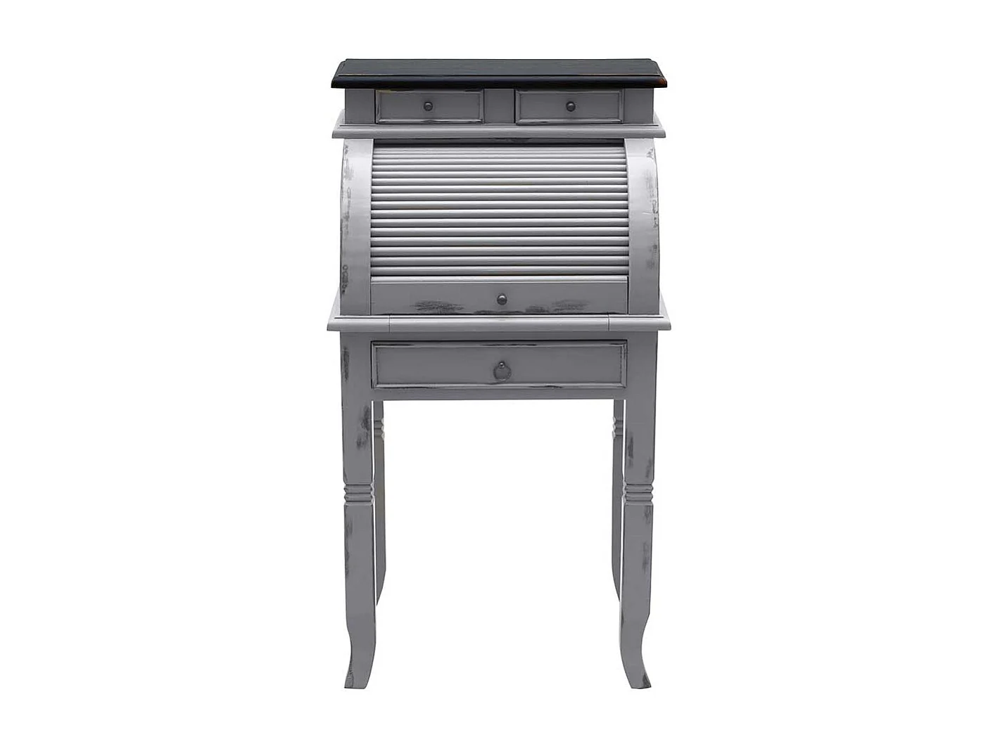 Holz Sekretär aus Akazie Massivholz Rollade