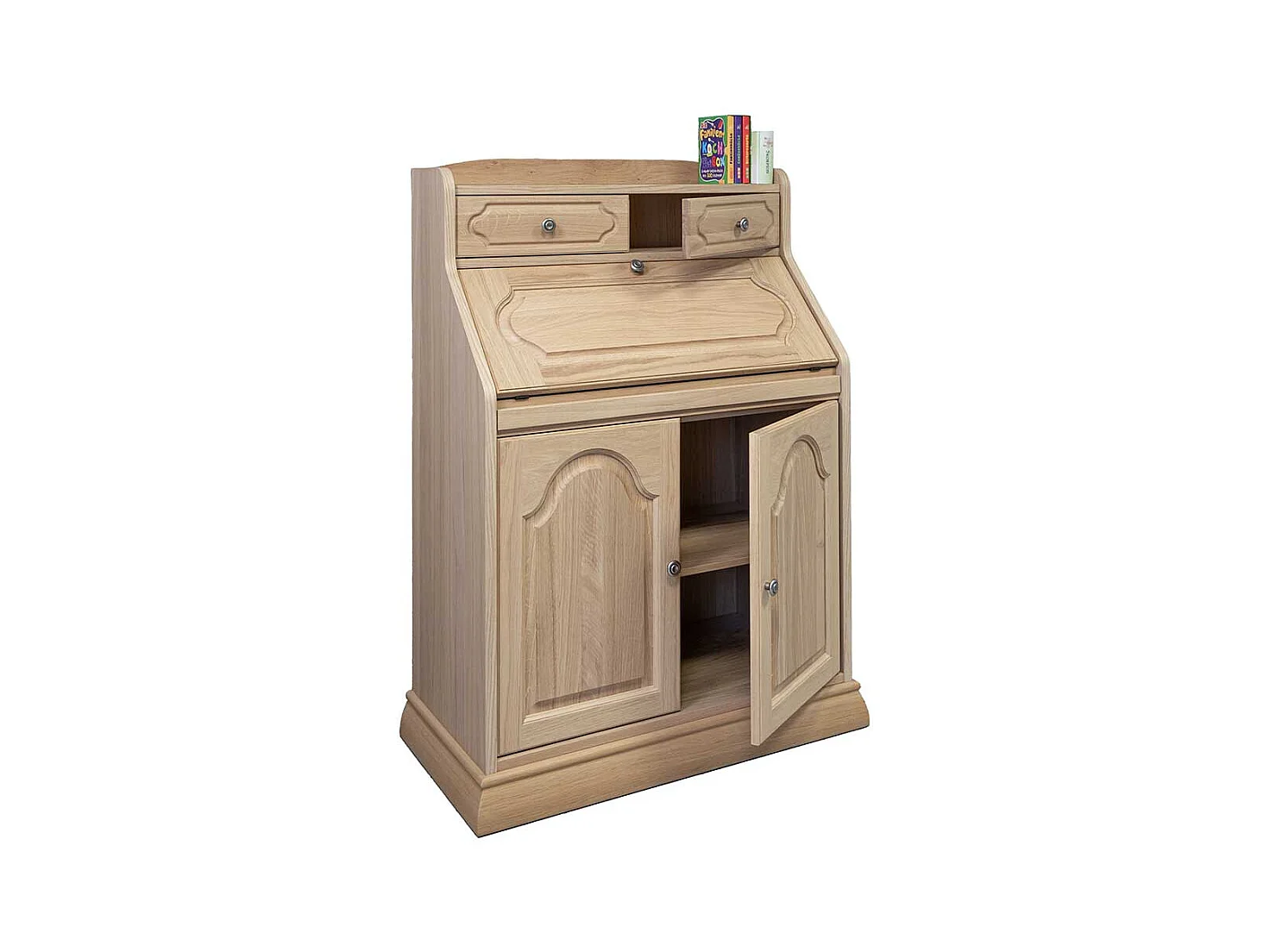 Sekretärschrank in Eiche Bianco Schreibklappe