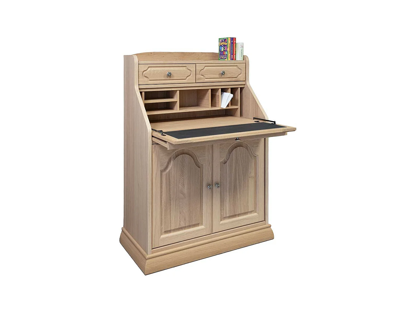 Sekretärschrank in Eiche Bianco Schreibklappe