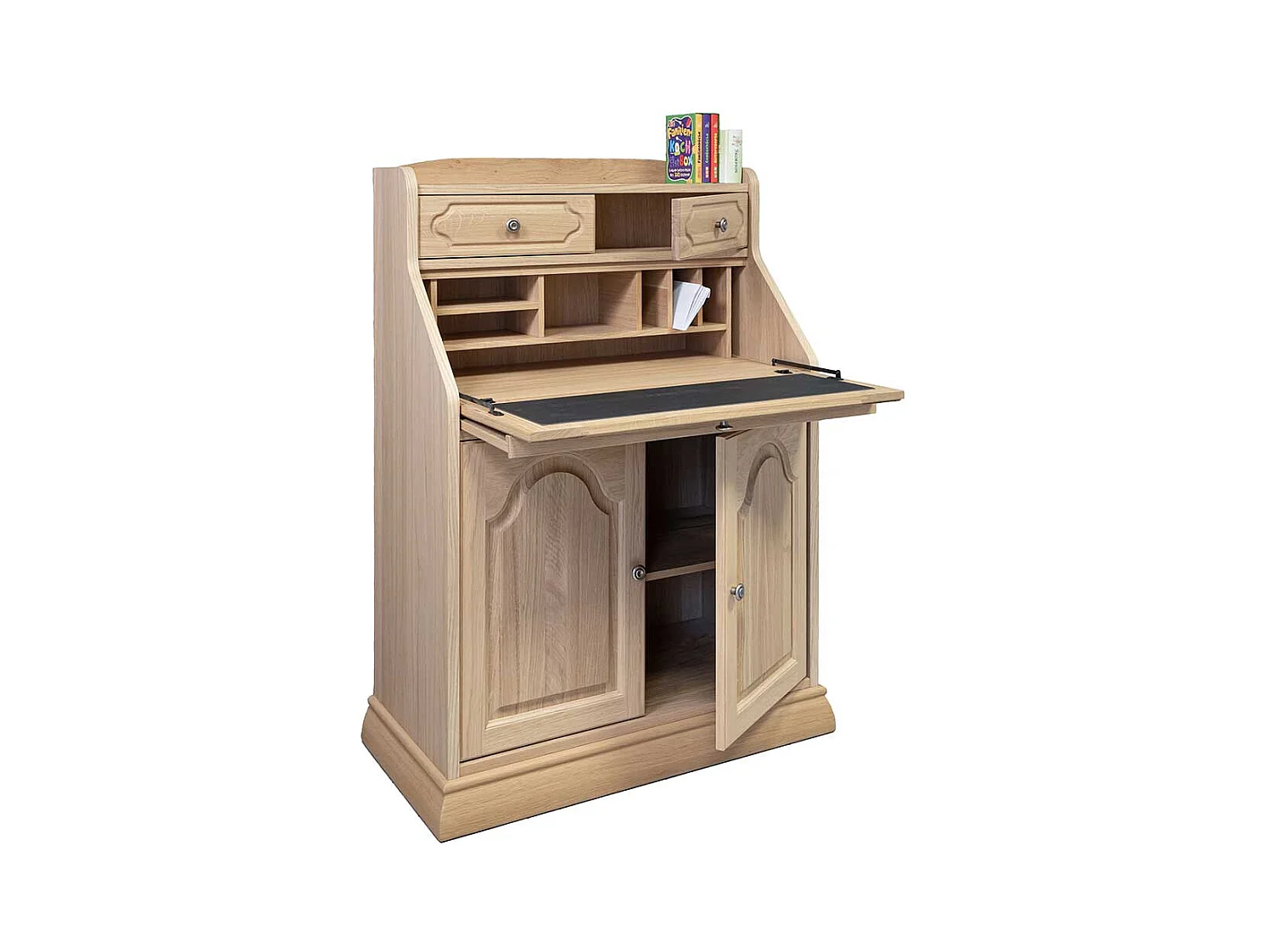 Sekretärschrank in Eiche Bianco Schreibklappe