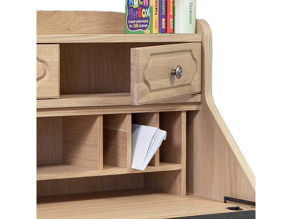 Sekretärschrank in Eiche Bianco Schreibklappe