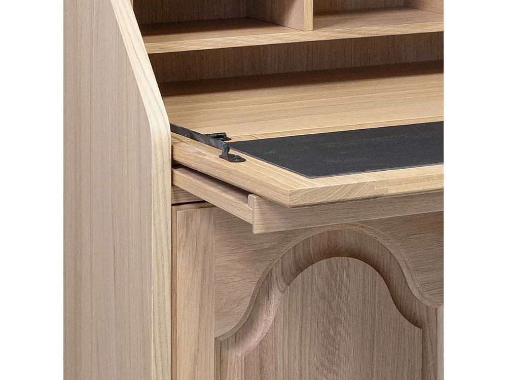 Sekretärschrank in Eiche Bianco Schreibklappe