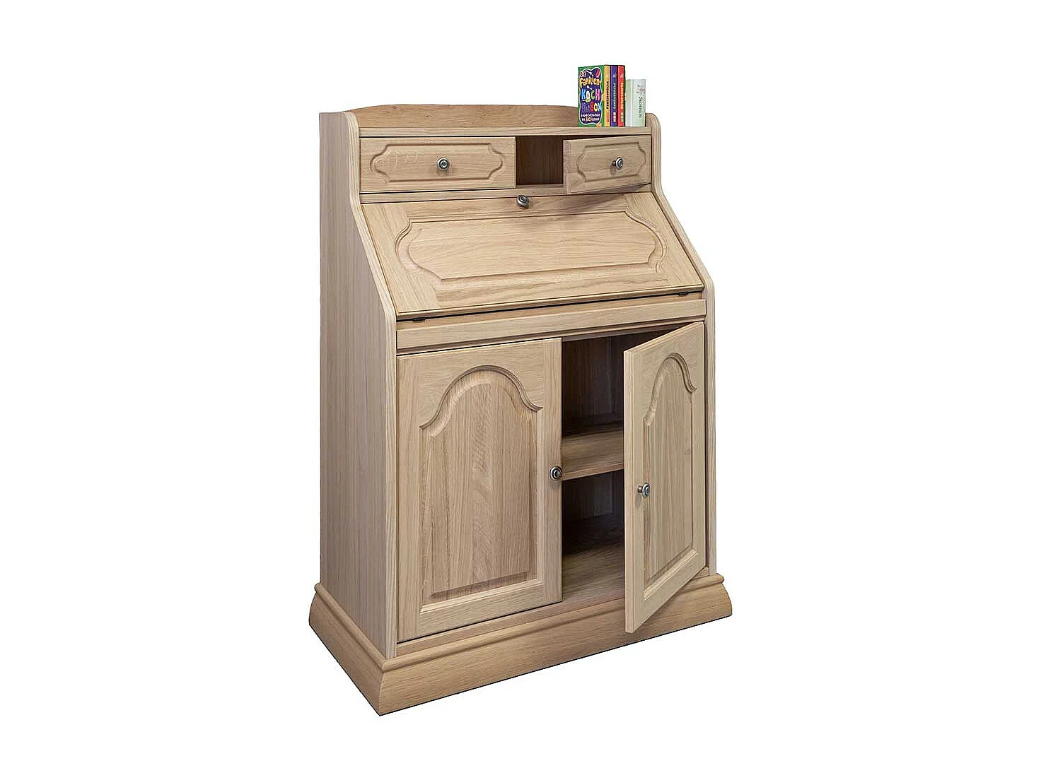 Sekretärschrank in Eiche Bianco Schreibklappe