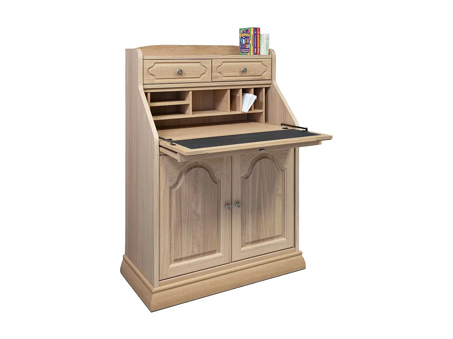 Sekretärschrank in Eiche Bianco Schreibklappe