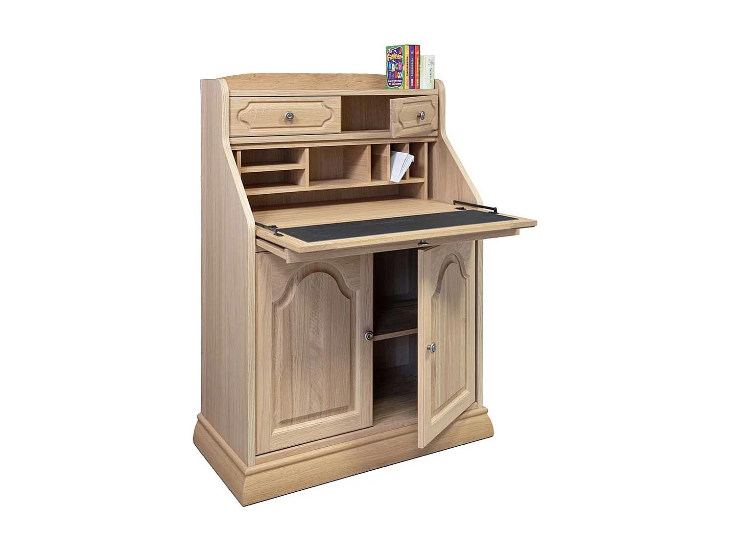 Sekretärschrank in Eiche Bianco Schreibklappe